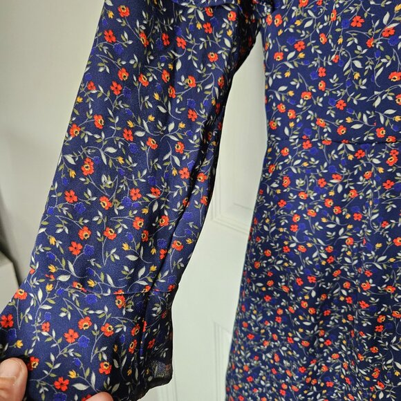 JACK by BB DAKOTA Blue Floral Mini Dress Long sleeves  Size S - Picture 6 of 16